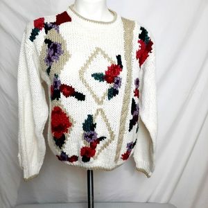Alison brittany floral sweater size medium
